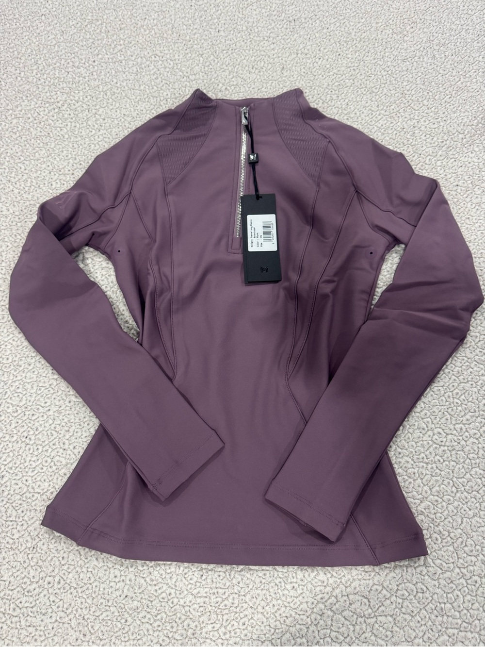 NWT Maximilian Equestrian Frame Long Sleeve Base Layer Plum XS